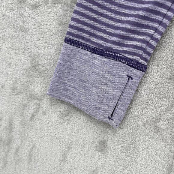 Outdoor Research Umbra Hoody Top Purple Stripe Wicking Thumb Holes - Picture 8 of 13